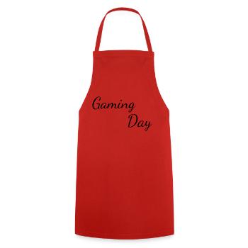 Gaming Day - Tablier de cuisine - rouge - Devant - AI Model Male 185 dark (185cm)