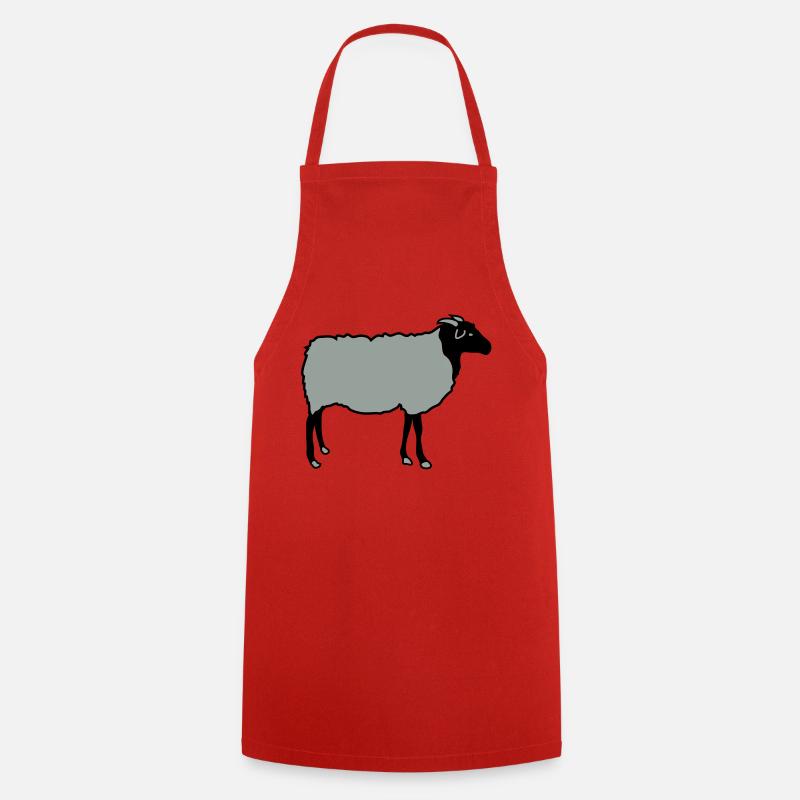 moutons - Tablier de cuisine - rouge