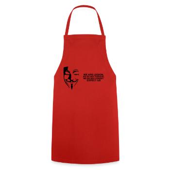 ANO2 - Cooking Apron - red - Front - AI Model Male 185 dark (185cm)