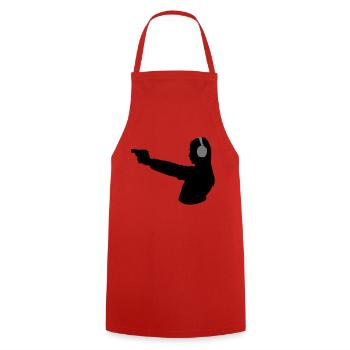 Sportschiessen -grau- - Cooking Apron - red - Front - AI Model Male 185 dark (185cm)
