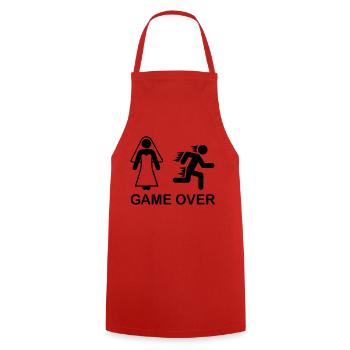 game_over_wedding_f1 - Tablier de cuisine - rouge - Devant - AI Model Male 185 dark (185cm)
