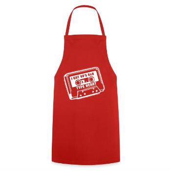 Amour R&B des années 90 – Le cœur battant - Tablier de cuisine - rouge - Devant - AI Model Male 185 dark (185cm)