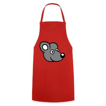 Maus Mäuschen Süße Kleine Ratte Nager Lustig Comic - Kochschürze - Rot - Vorne - AI Model Male 185 dark (185cm)