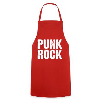 Punkrock-Logo-Design - Kochschürze - Rot - Vorne - AI Model Male 185 dark (185cm)