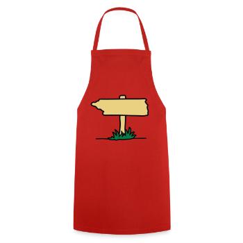 schild_3c - Kochschürze - Rot - Vorne - AI Model Male 185 dark (185cm)