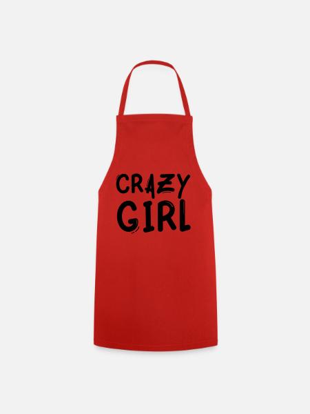 crazy girl - Kochschürze - Rot