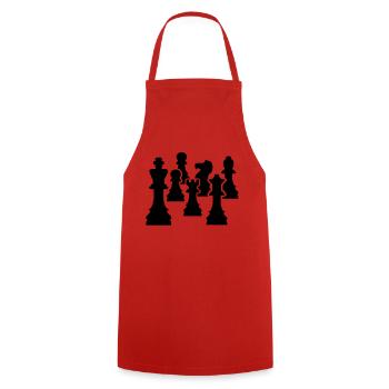 Chess - Cooking Apron - red - Front - AI Model Male 185 dark (185cm)