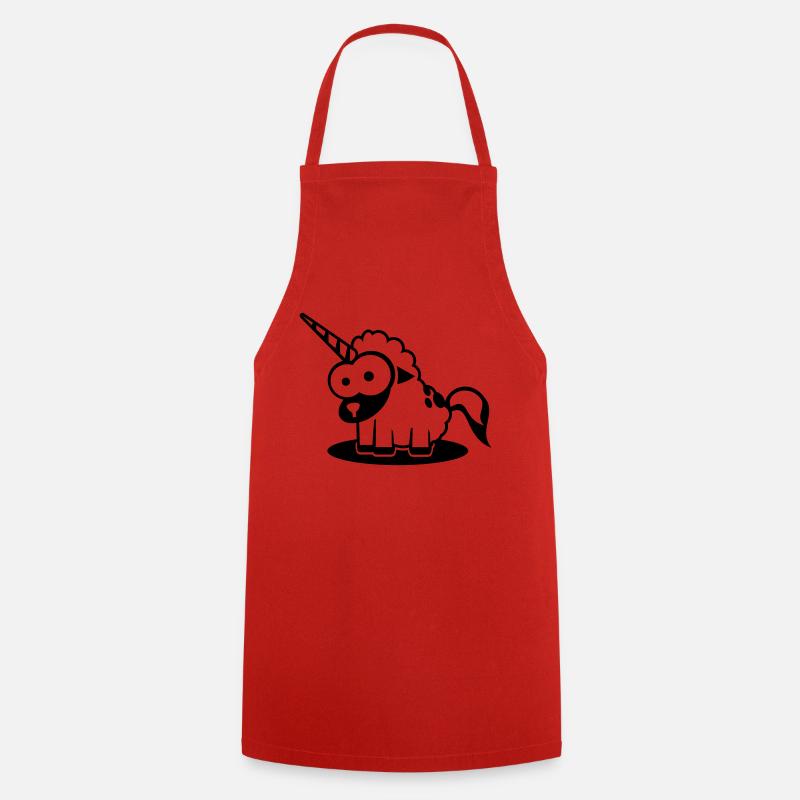 Verwandlungskünstler Lambda: als Einhorn - Cooking Apron - red