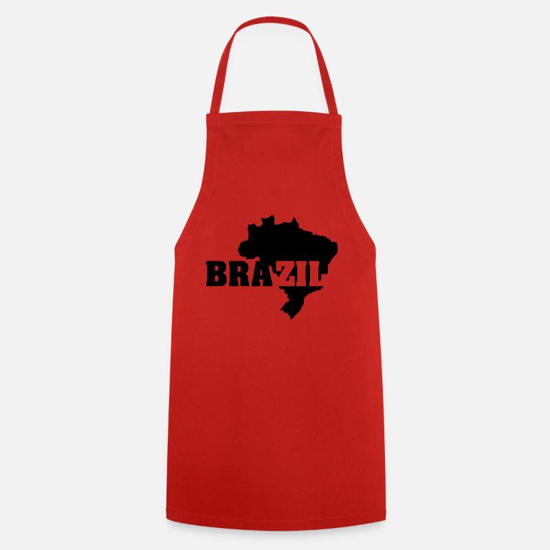 Brésil (ID: 002004) - Tablier de cuisine - rouge