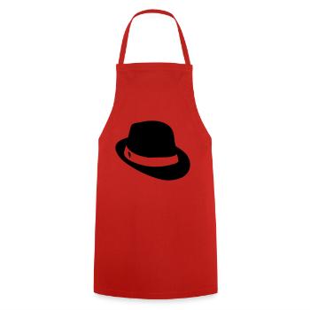 Gentleman - hat / has - Cooking Apron - red - Front - AI Model Male 185 dark (185cm)