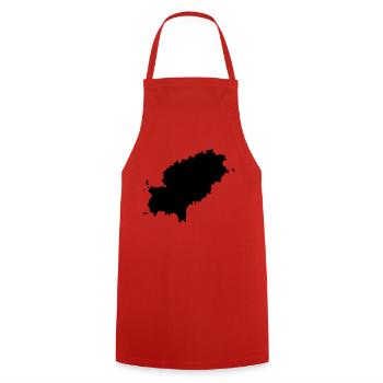 ibiza island map - Kochschürze - Rot - Vorne - AI Model Male 185 dark (185cm)
