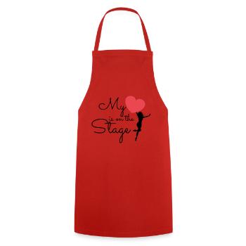 Danse Danse Musique - Tablier de cuisine - rouge - Devant - AI Model Male 185 dark (185cm)
