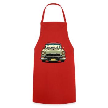 Classic car - Cooking Apron - red - Front - AI Model Male 185 dark (185cm)