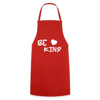 Be Kind Schriftzug - Kochschürze - Rot - Vorne - AI Model Male 185 dark (185cm)