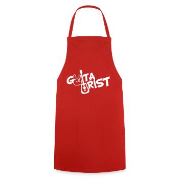 Guitarist Guitar Playing Guitarist Rock Music Fun - Cooking Apron - red - Front - AI Model Male 185 dark (185cm)