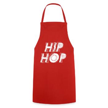 Hip hop distorted logo design. - Cooking Apron - red - Front - AI Model Male 185 dark (185cm)
