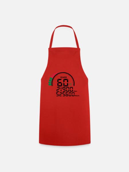 compteur anniversaire years ans 60 - Tablier de cuisine - rouge