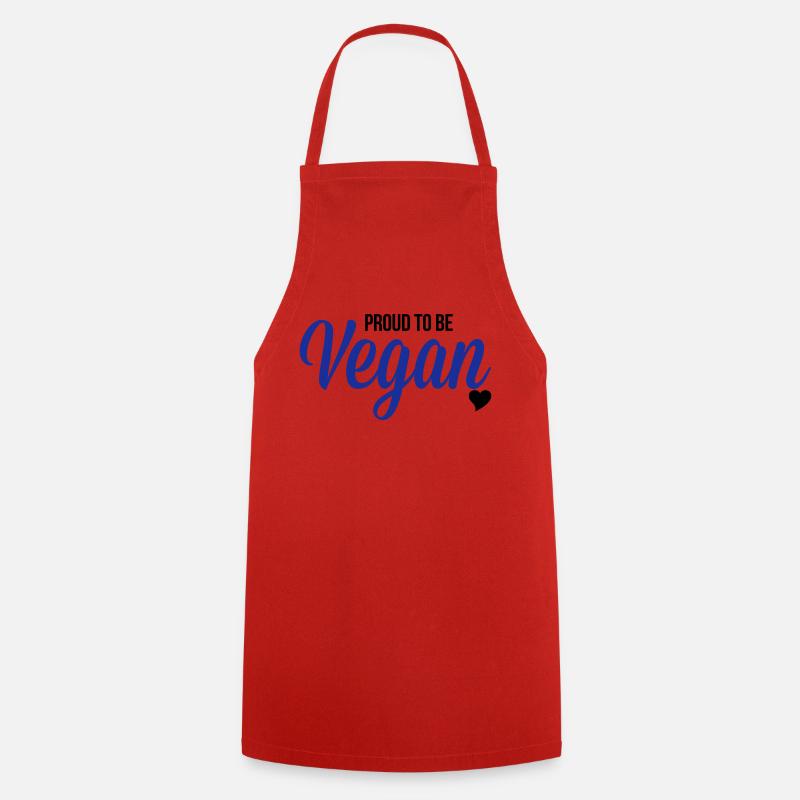 Vegan - Tablier de cuisine - rouge