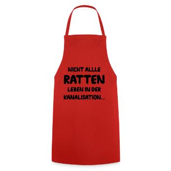 Nicht Alle Ratten Leben In Der Kanalisation Fun - Kochschürze - Rot - Vorne - AI Model Male 185 dark (185cm)