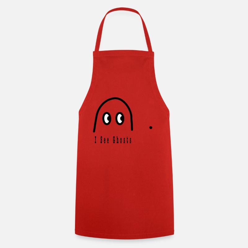 I See Ghosts - Cooking Apron - red