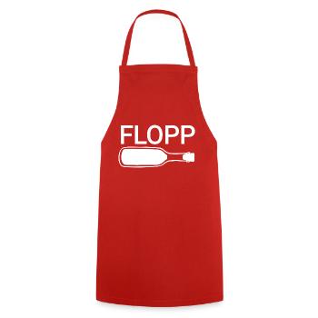 Flopp Wein Weinflasche - Kochschürze - Rot - Vorne - AI Model Male 185 dark (185cm)
