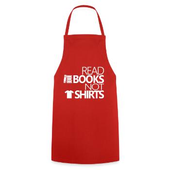 Read Books Not Shirts - Cooking Apron - red - Front - AI Model Male 185 dark (185cm)