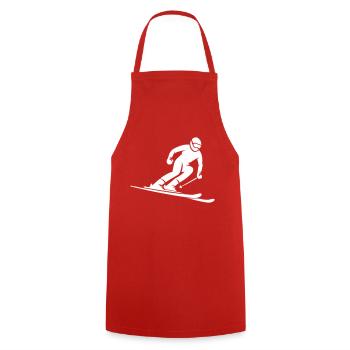 ski fahrer - Kochschürze - Rot - Vorne - AI Model Male 185 dark (185cm)