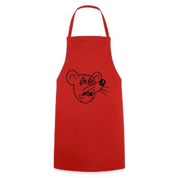 Souris épuisée triste désespérément fatiguée souffrance douce - Tablier de cuisine - rouge - Devant - AI Model Male 185 dark (185cm)