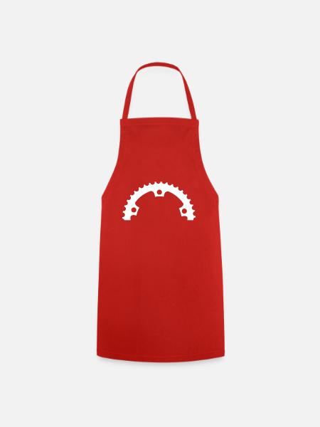 Kettenblatt frei weiss.png - Kochschürze - Rot