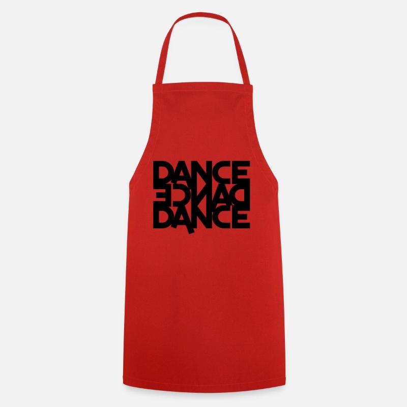 dance dance dance (backwards) - Cooking Apron - red