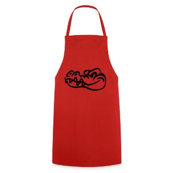Crocodile drôle mal - Tablier de cuisine - rouge - Devant - AI Model Male 185 dark (185cm)