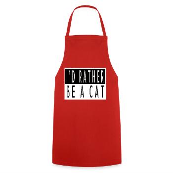 Pet Cat Love Funny Sayings Cats Humor Jokes - Cooking Apron - red - Front - AI Model Male 185 dark (185cm)