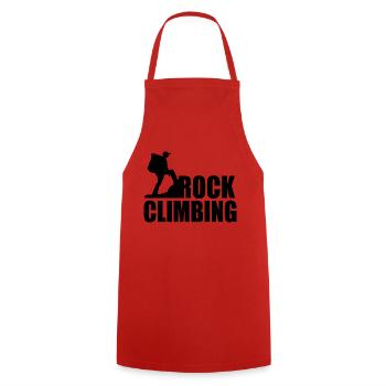 Promenade logo escalade - Tablier de cuisine - rouge - Devant - AI Model Male 185 dark (185cm)