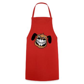 chien monstre méchant dangereux dents sourire sourire - Tablier de cuisine - rouge - Devant - AI Model Male 185 dark (185cm)