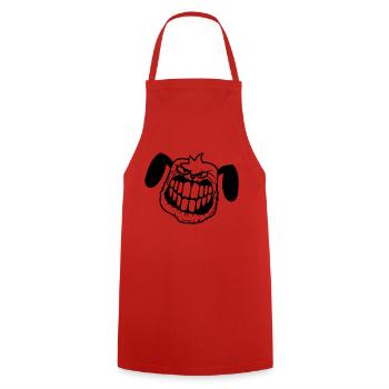 chien monstre méchant dangereux dents sourire sourire - Tablier de cuisine - rouge - Devant - AI Model Male 185 dark (185cm)