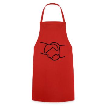 handshaking - Cooking Apron - red - Front - AI Model Male 185 dark (185cm)