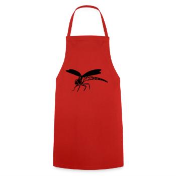 Libelle - Kochschürze - Rot - Vorne - AI Model Male 185 dark (185cm)