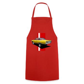 Hot rod - Cooking Apron - red - Front - AI Model Male 185 dark (185cm)