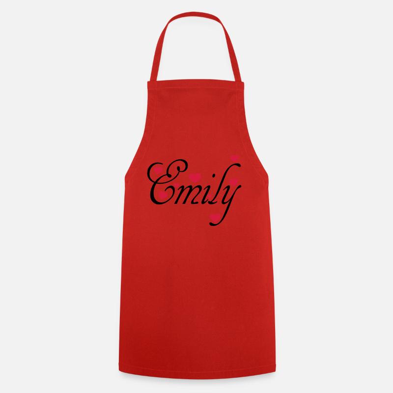 ♥ټI Love Emily-Vector Cute Confession Designټ♥ - Cooking Apron - red