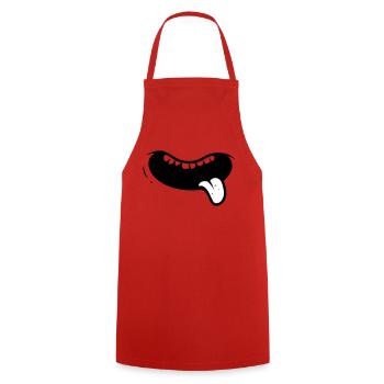 Mouth - Cooking Apron - red - Front - AI Model Male 185 dark (185cm)