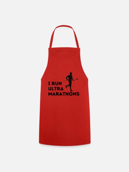 I run ultra Marathons - Kochschürze - Rot