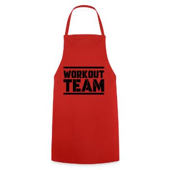 workout team - Kochschürze - Rot - Vorne - AI Model Male 185 dark (185cm)