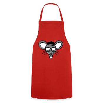 Maus Nerd Geek Hornbrille Schlau Intelligent Freak - Kochschürze - Rot - Vorne - AI Model Male 185 dark (185cm)