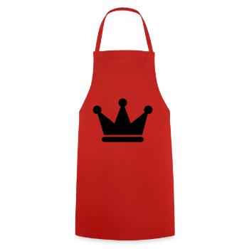 Krone König Königin Prinz Prinzessin Royal Kopfsch - Kochschürze - Rot - Vorne - AI Model Male 185 dark (185cm)