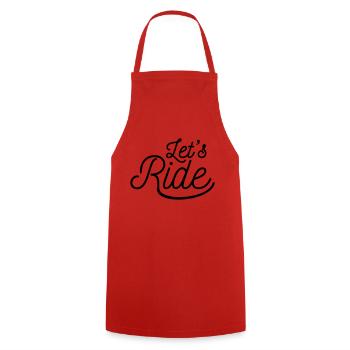 Let BB´s skateboard ride bike bicycle motorbike - Cooking Apron - red - Front - AI Model Male 185 dark (185cm)