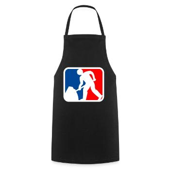 Construction site logo - Cooking Apron - black - Front - AI Model Male 185 dark (185cm)