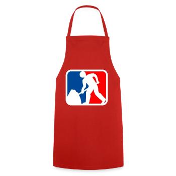 Construction site logo - Cooking Apron - red - Front - AI Model Male 185 dark (185cm)