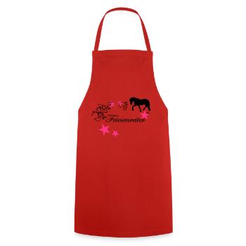 Fries tab - Cooking Apron - red - Front - AI Model Male 185 dark (185cm)