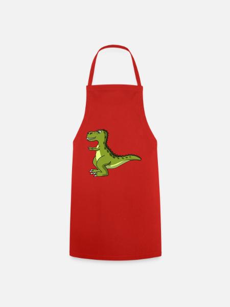 T Rex Dino Dinosaurier - Kochschürze - Rot