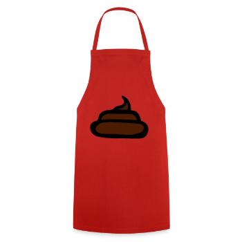 merde poo poop shit crap fun design - Tablier de cuisine - rouge - Devant - AI Model Male 185 dark (185cm)